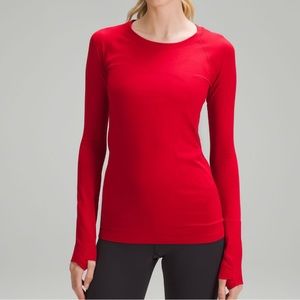 LULULEMON SWIFTLY TECH LONGSLEEVE DARK RED